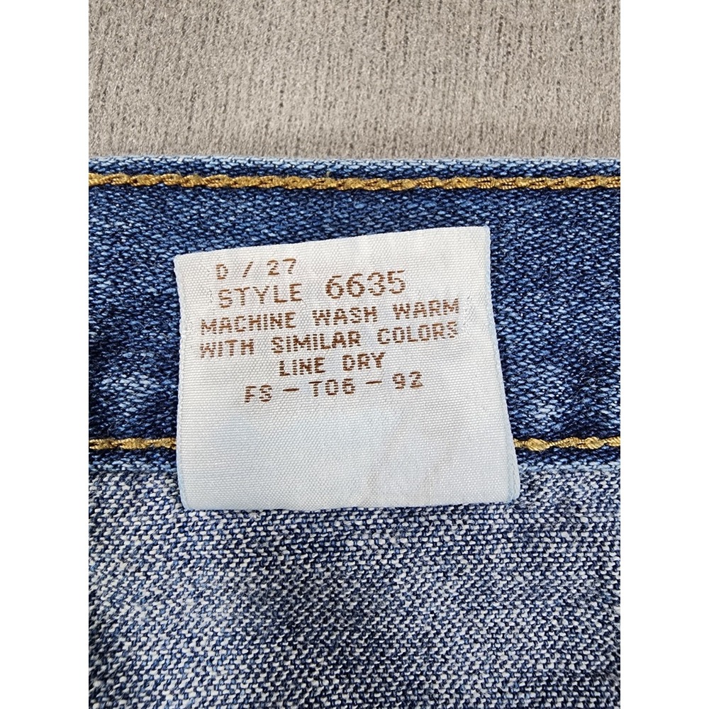 Vintage 80's Sears High Waist‎ Blue Denim Jeans Women's Size 16 6635 Wide Leg - Picture 4 of 13